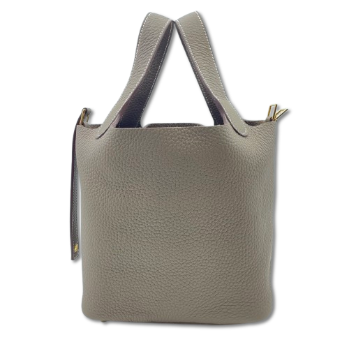 エルメス ピコタンロック PM エトゥープ トリヨンクレマンス ゴールド金具 W刻印