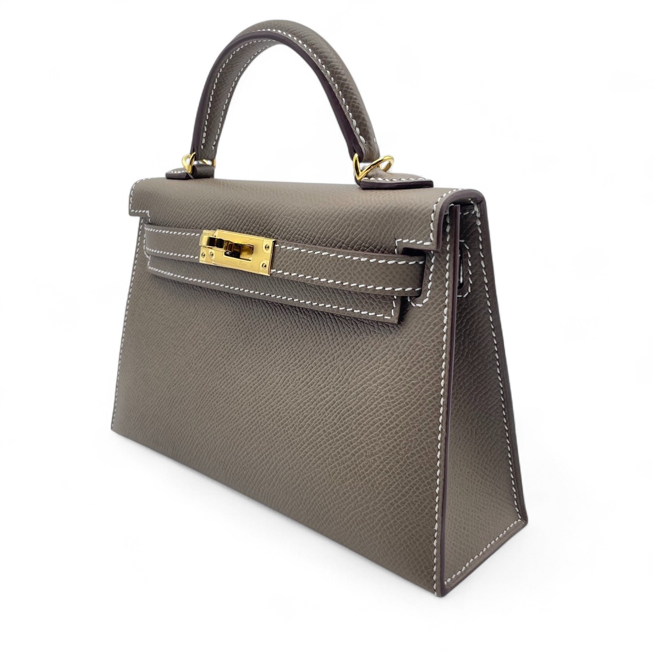 【新品未使用】エルメス　ミニエブリン　セリエ　エトゥープ　ゴールド金具 K刻印 HERMES - 【新品未使用】エルメス ミニエブリン セリエ