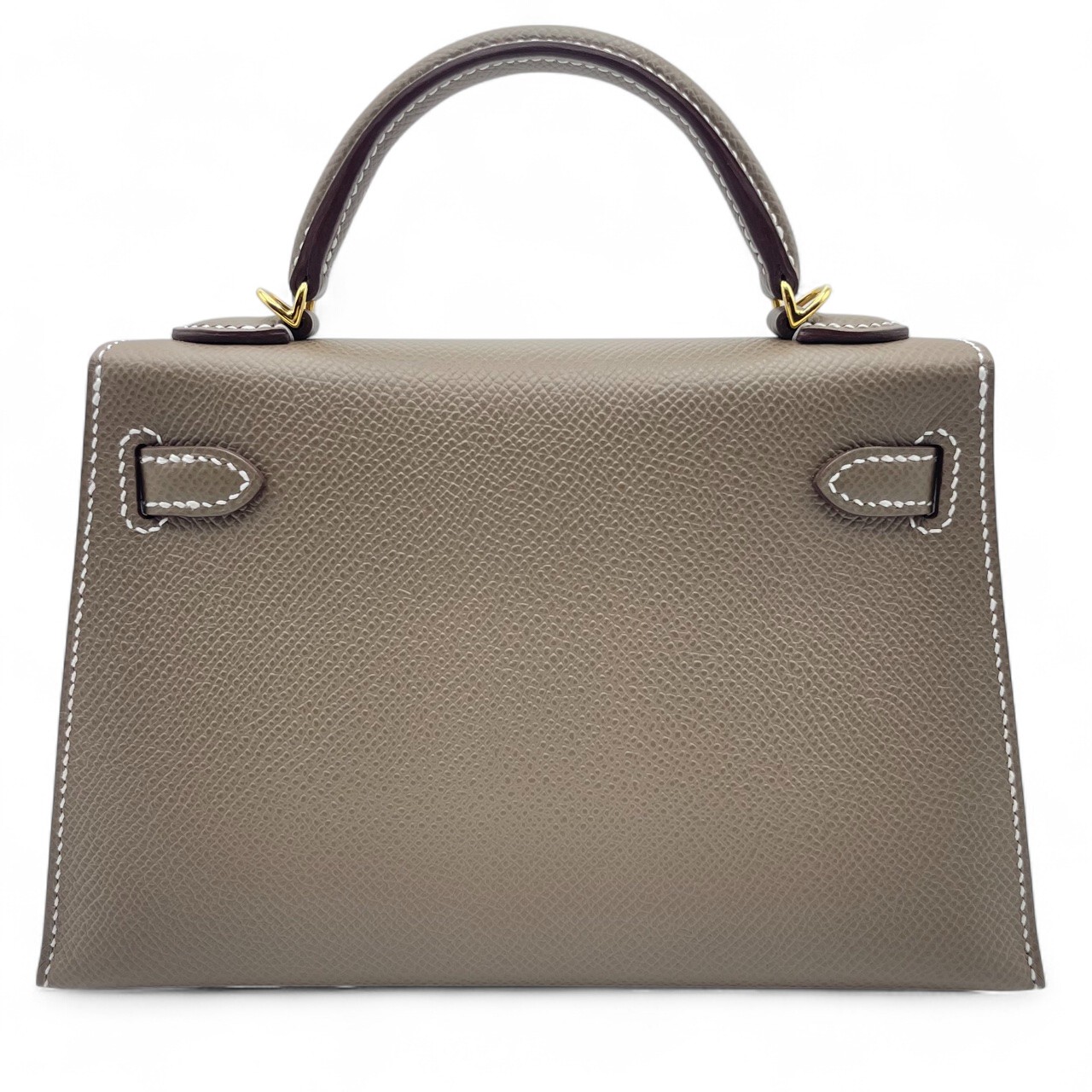 HERMES ケリーポケットコンパクト エトゥープ　ゴールド金具　エプソン HERMES ケリーポケットコンパクト エトゥープゴールド金具エプソン