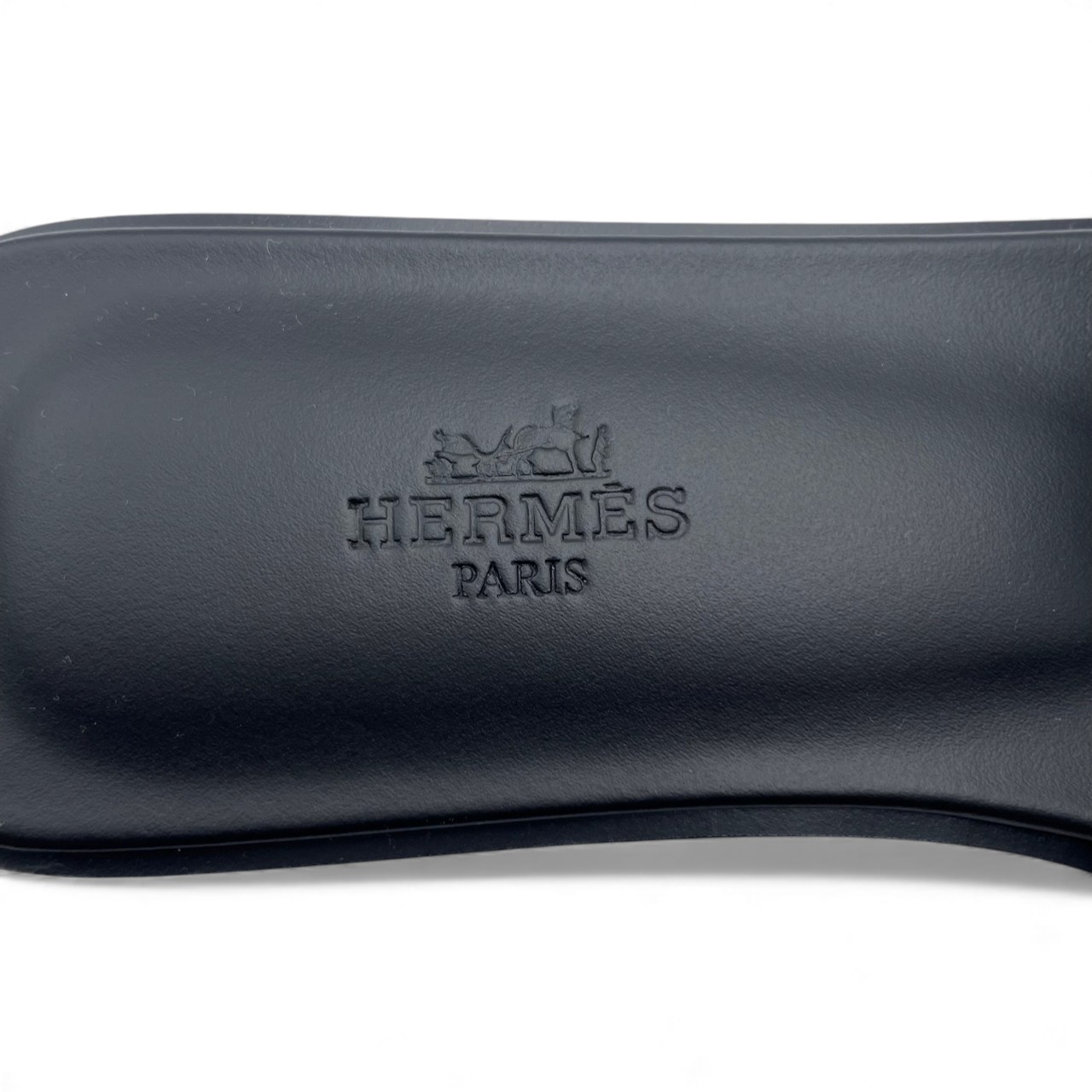 エルメス オラン サンダル 37.5 ノワール ボックスカーフ 24cm