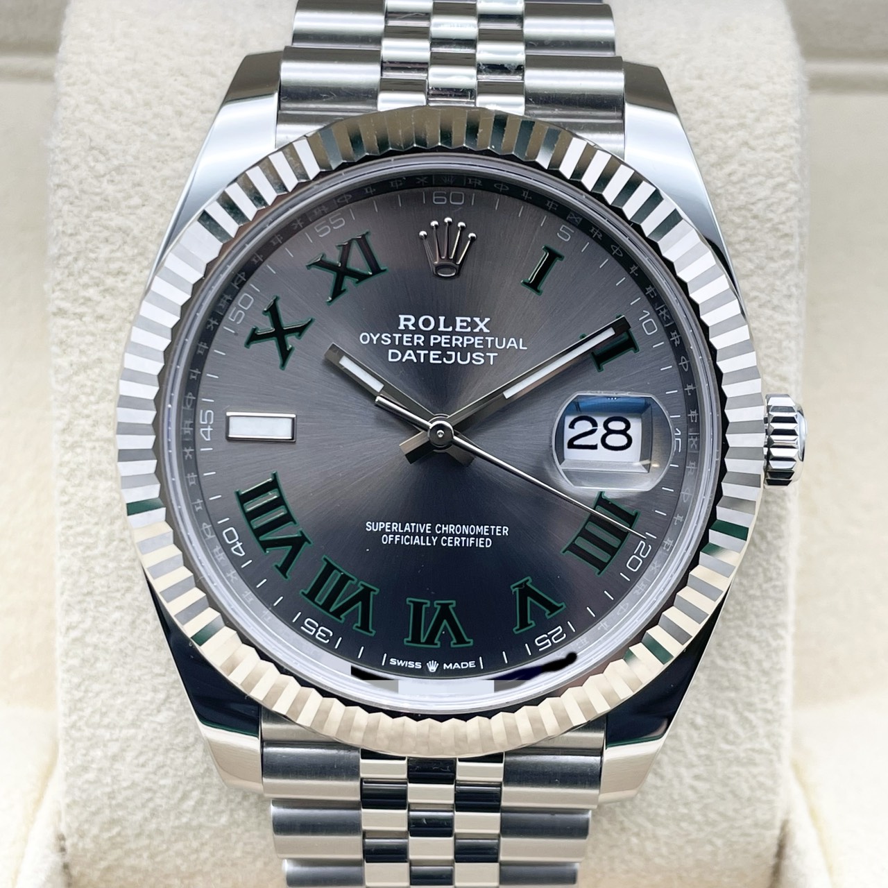 ロレックス デイトジャスト 126334 スレートローマ ジュビリーブレス 41mm