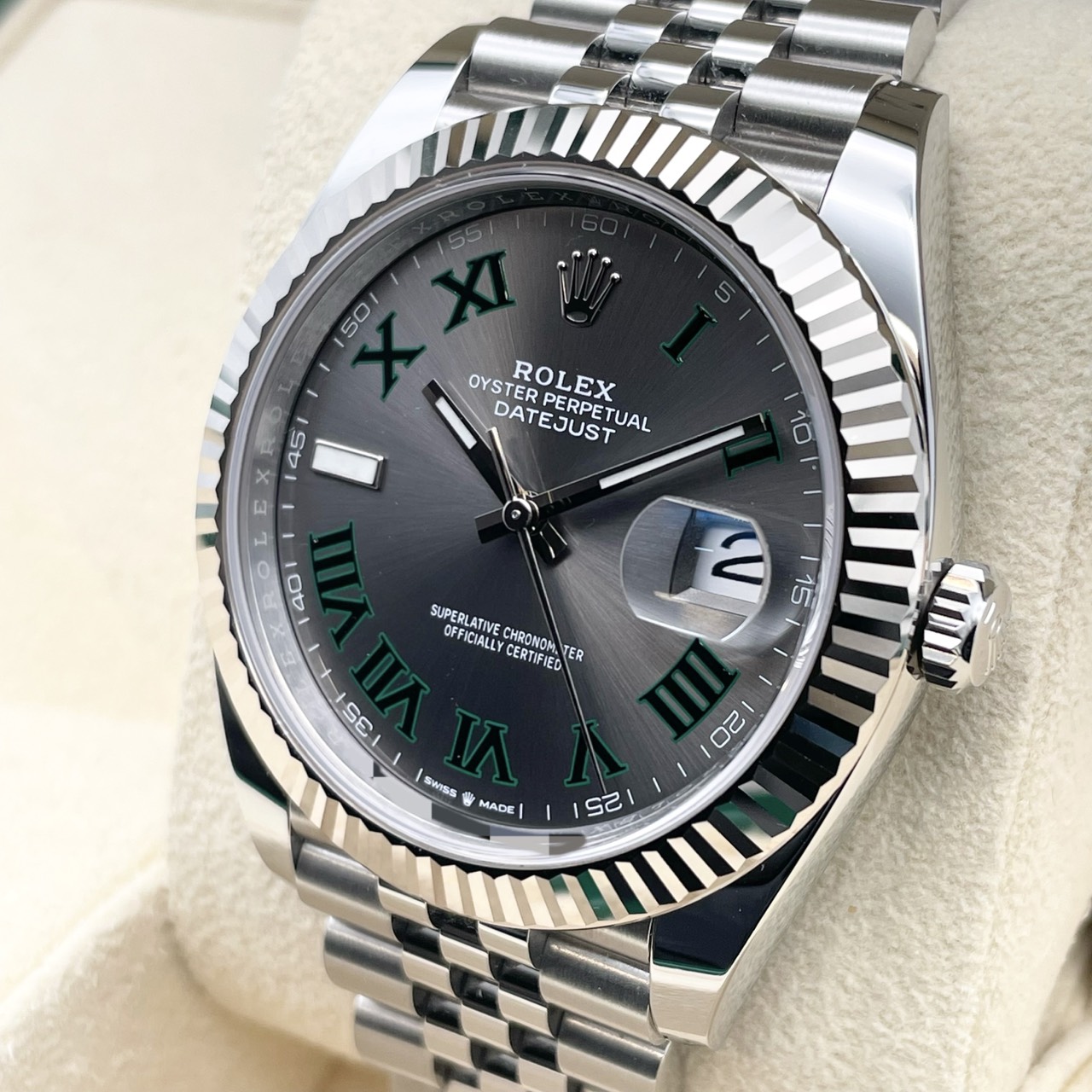 ロレックス デイトジャスト 126334 スレートローマ ジュビリーブレス 41mm