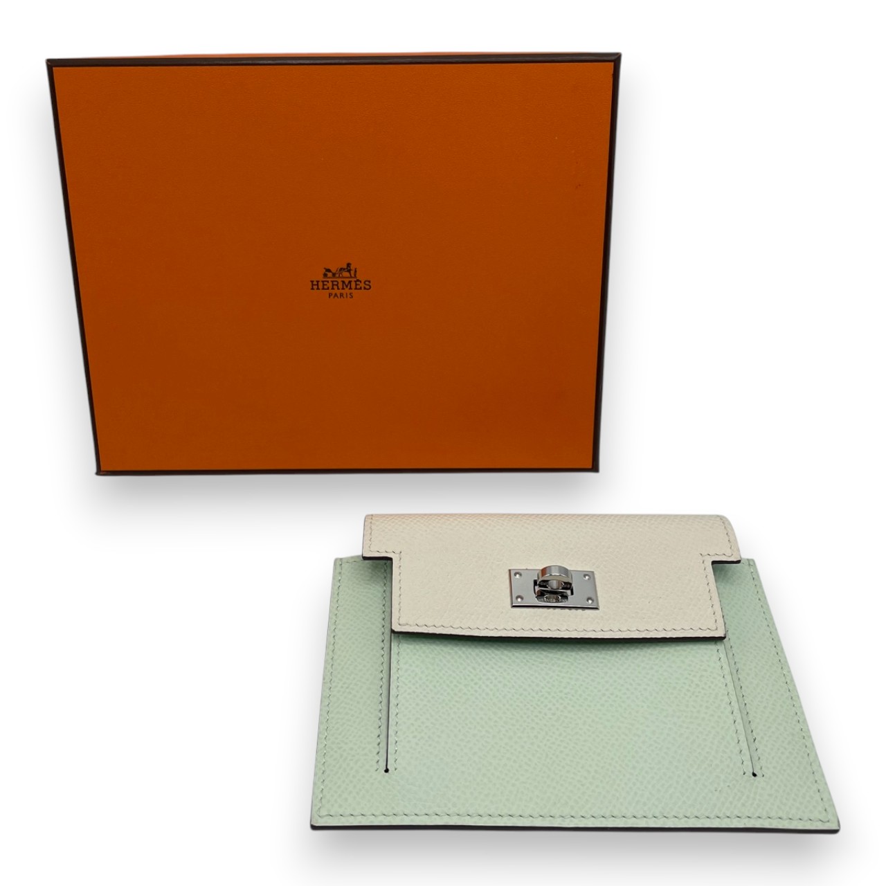 エルメス ケリーポケット コンパクト トリコロール ヴェールフィズ