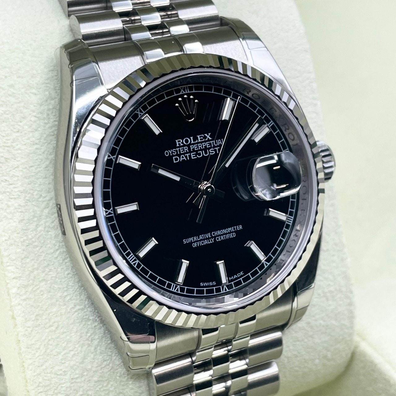 ロレックス デイトジャスト 116234 ブラック ジュビリーブレス 36mm