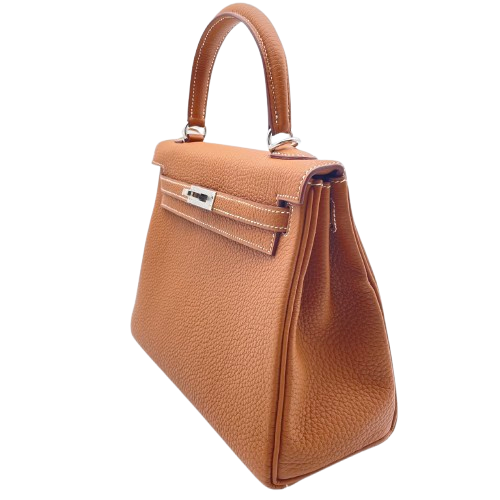 エルメス ケリー 25 ゴールド トゴ シルバー金具 W刻印