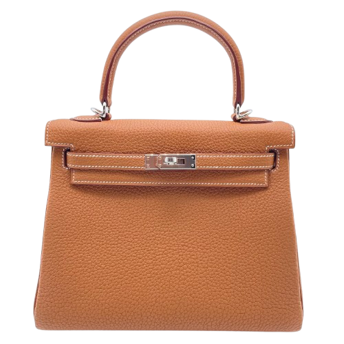 エルメス ケリー 25 ゴールド トゴ シルバー金具 W刻印