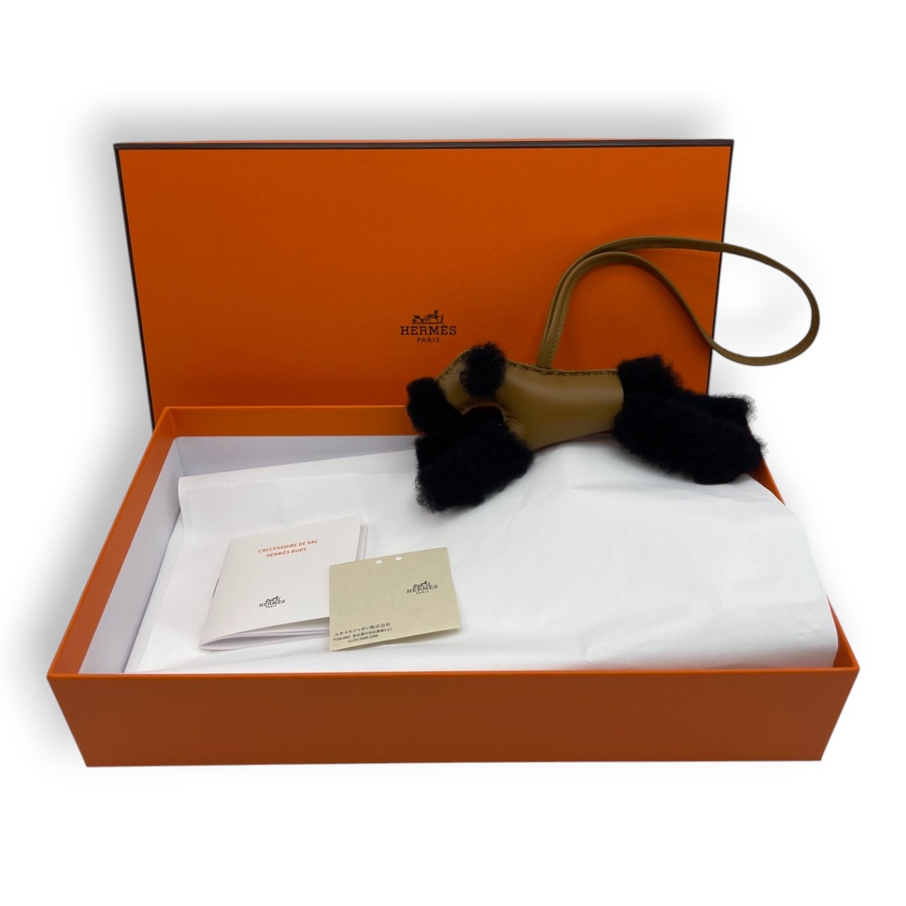 【新品未使用】HERMES チャーム バディ K刻印 エルメス バディチャーム ノワール/クラフト K刻印 - ブランド品