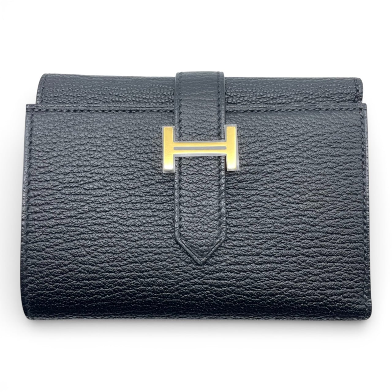 エルメス ベアンコンビネ ノワール シェーブル ゴールド金具 B刻印