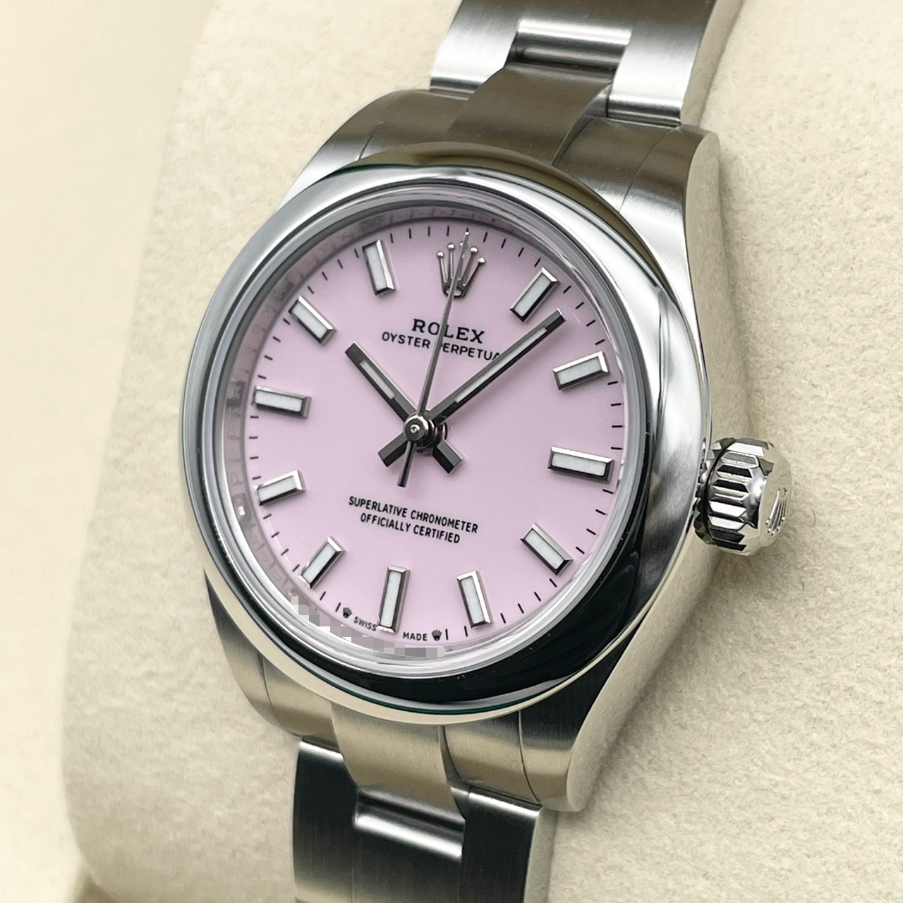 【保証書日付2026年3月！】 ロレックス オイスターパーペチュアル 276200 キャンディピンク ステンレスチール 28mm