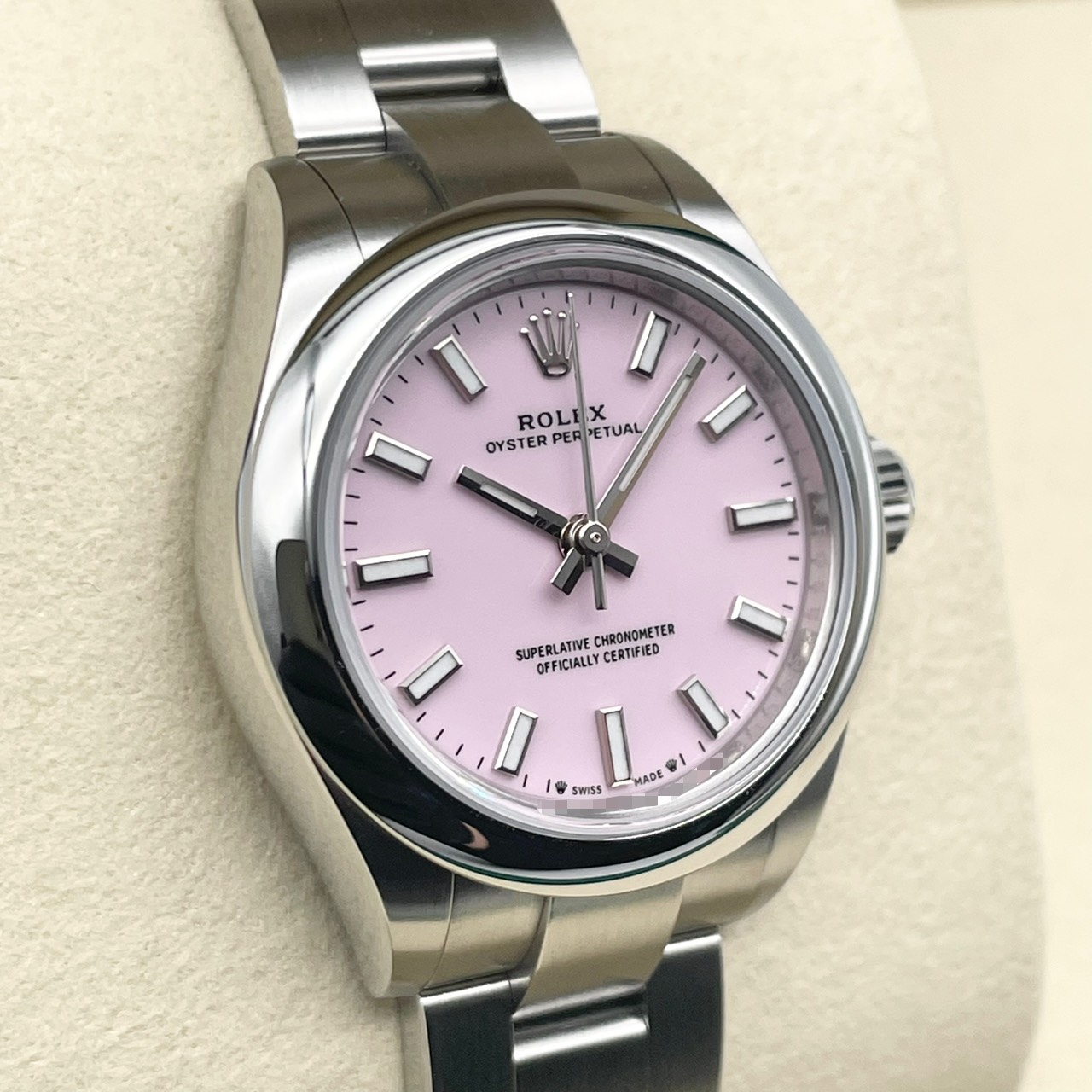 【保証書日付2026年3月！】 ロレックス オイスターパーペチュアル 276200 キャンディピンク ステンレスチール 28mm