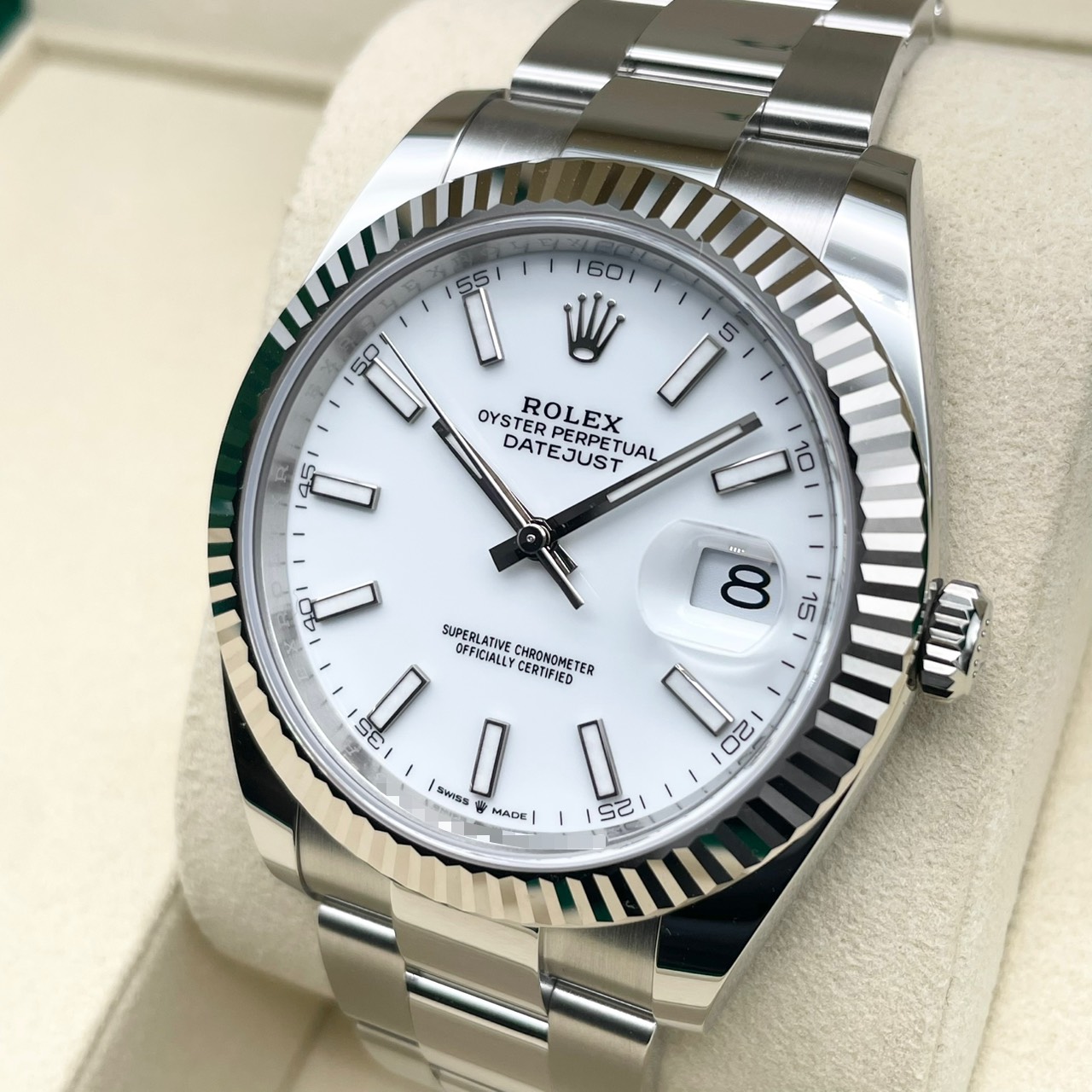 【保証書日付2026年2月！】 ロレックス デイトジャスト 126334 ホワイト オイスターブレス 41mｍ