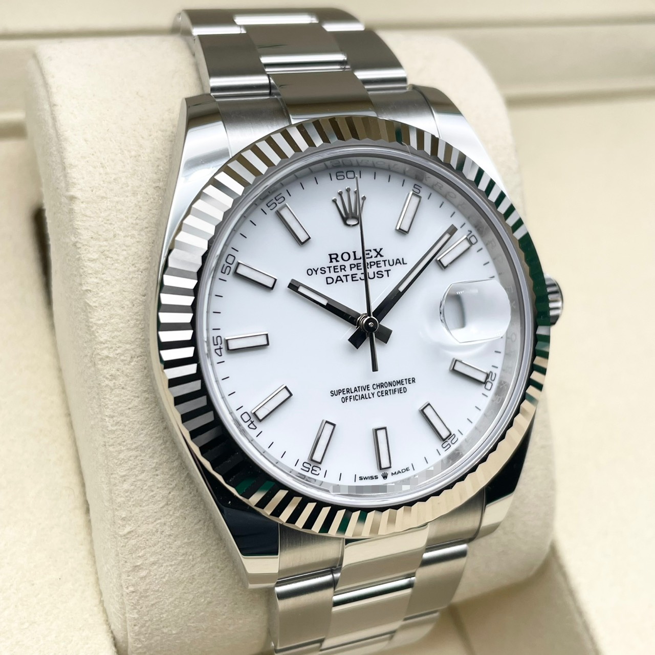【保証書日付2026年2月！】 ロレックス デイトジャスト 126334 ホワイト オイスターブレス 41mｍ