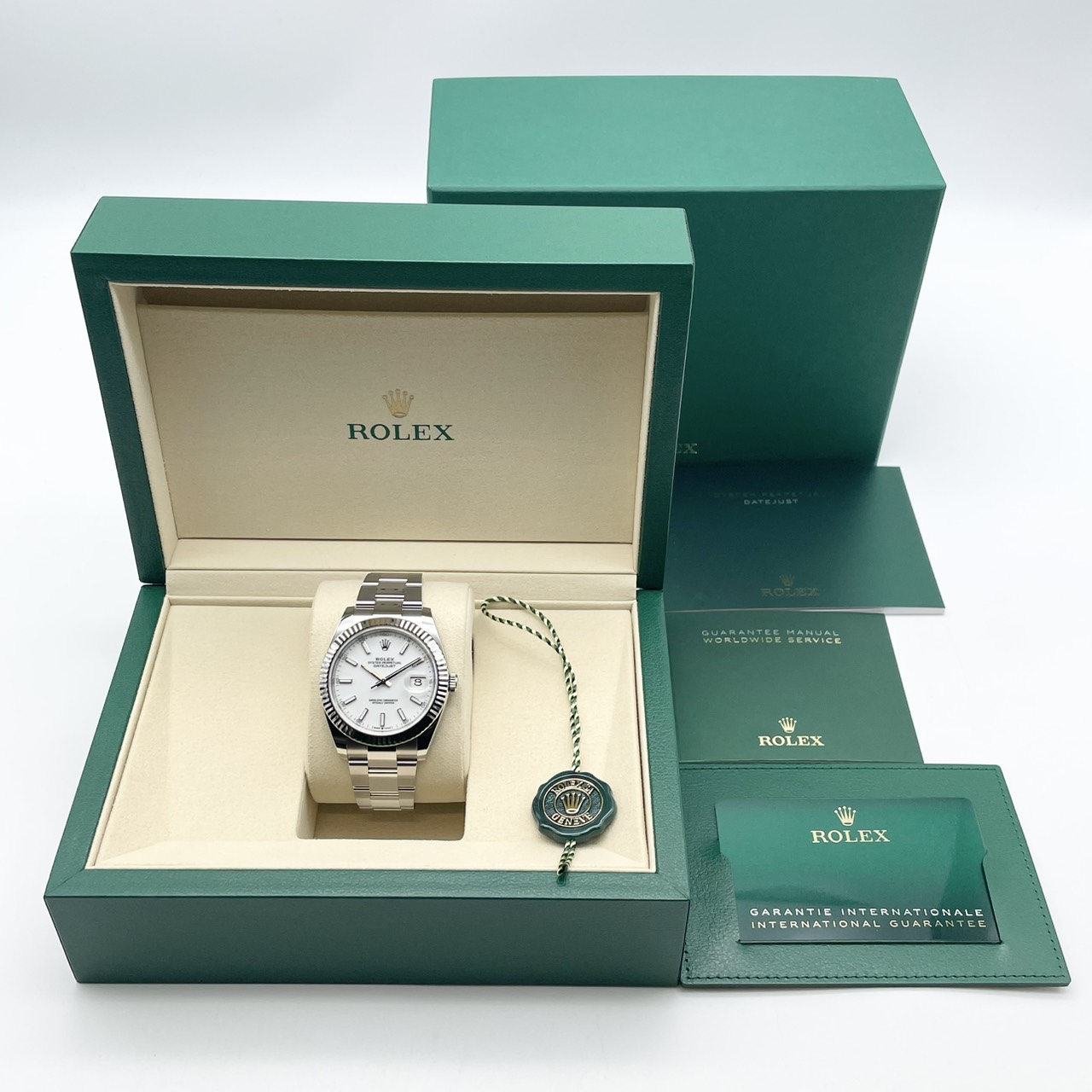 【保証書日付2026年2月！】 ロレックス デイトジャスト 126334 ホワイト オイスターブレス 41mｍ