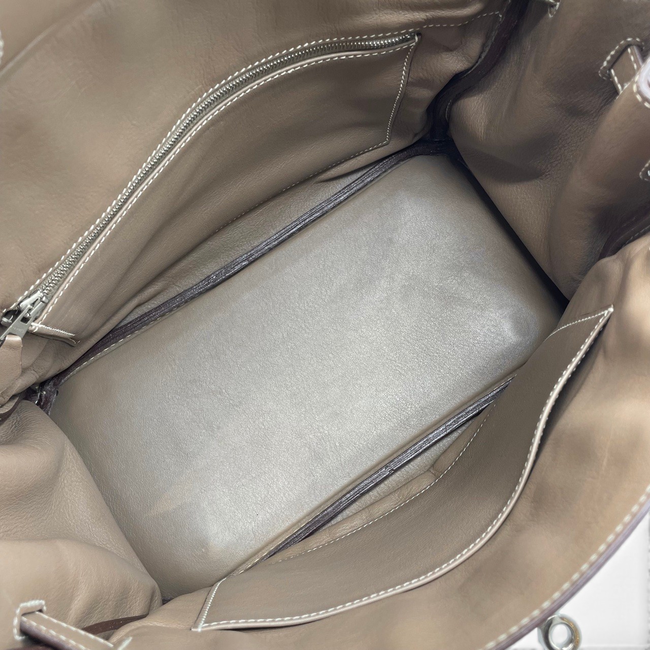 エルメス バーキン 30 エトゥープ スイフト シルバー金具 □J刻印