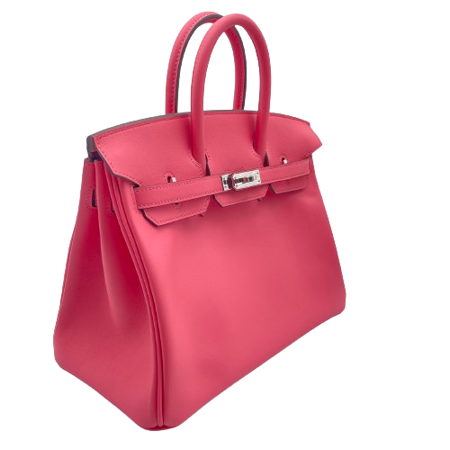 エルメス バーキン 25 ローズアザレ スイフト シルバー金具 B刻印