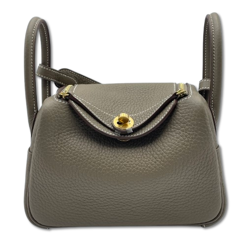 エルメス リンディミニ 20 エトゥープ トリヨンクレマンス ゴールド金具 W刻印