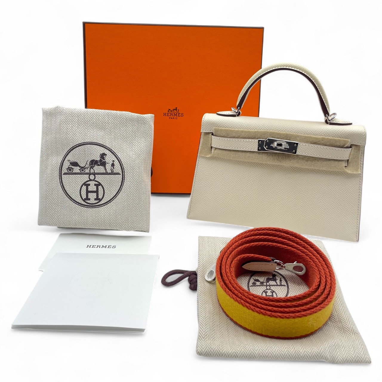 エルメス ミニケリー ナタ エプソン シルバー金具 B刻印 - ブランド品