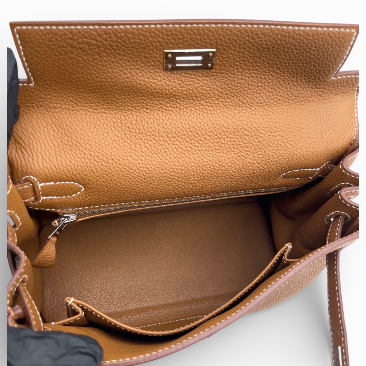 エルメス ケリー 25 ゴールド トゴ シルバー金具 B刻印 - ブランド品