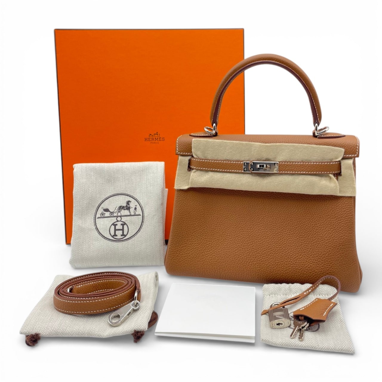 エルメス ケリー 25 ゴールド トゴ シルバー金具 B刻印 - ブランド品