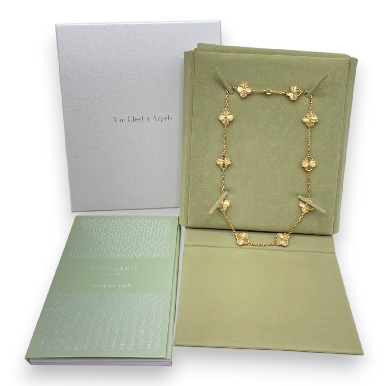 ヴァンクリーフ＆アーペル ヴィンテージアルハンブラ ネックレス VCARP3JJ00 ギヨシェ 18Kイエローゴールド