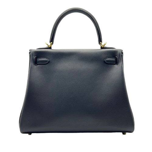 エルメス ケリー25 ノワール スイフト ゴールド金具 U刻印