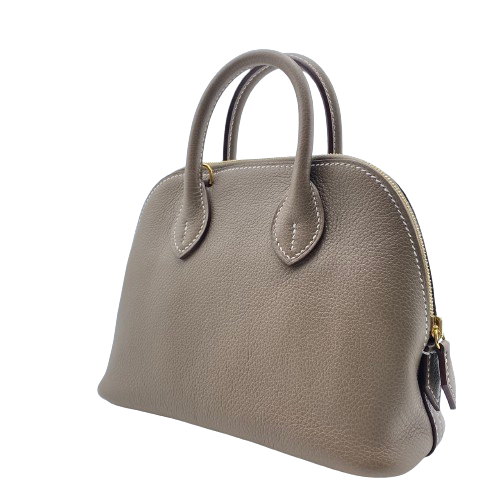 エルメス ボリードミニ エトゥープ シェーブル ゴールド金具 W刻印