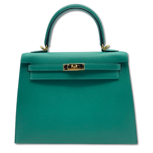 エルメス ケリー セリエ 25 ヴェールジェイド エプソン ゴールド金具 U