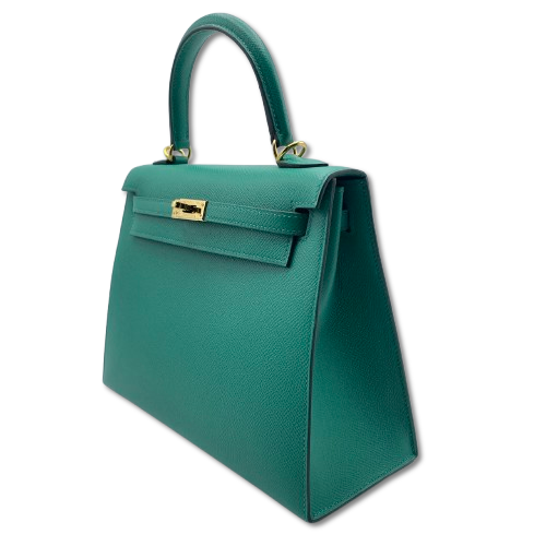 エルメス ケリー セリエ 25 ヴェールジェイド エプソン ゴールド金具 U刻印