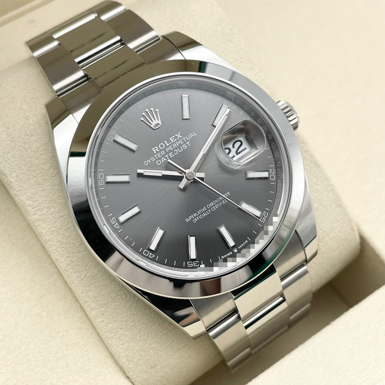 ロレックス デイトジャスト 126300 オイスターブレスレット スレート 41mm