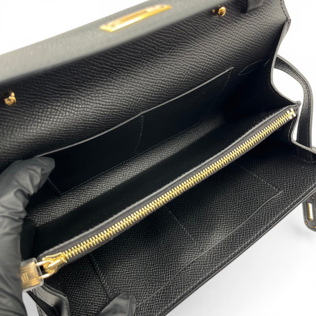 エルメス ケリートゥーゴー ノワール エプソン ゴールド金具 K刻印