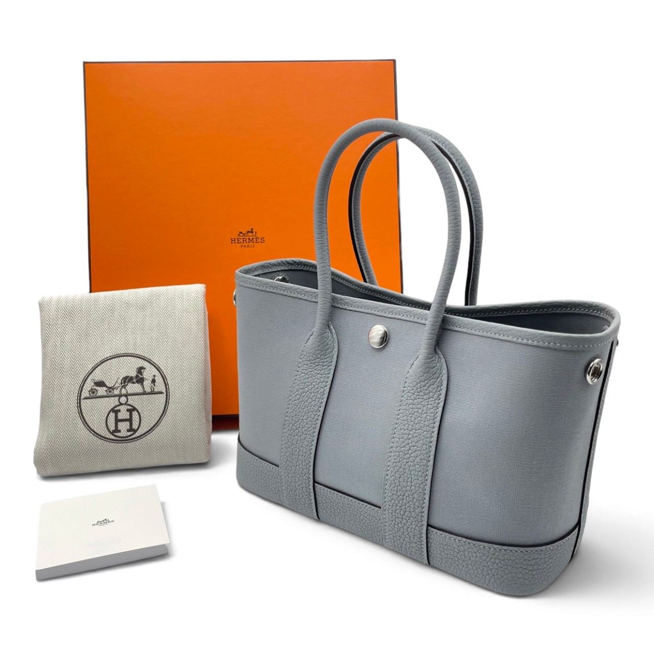 HERMES　エルメス ガーデンパーティ PM トワルアッシュ エルメス ネオガーデンパーティ 23 グリパンタン トワルアッシュ