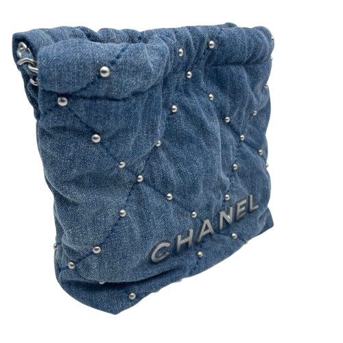 シャネル CHANEL22 W22 デニム シルバー金具