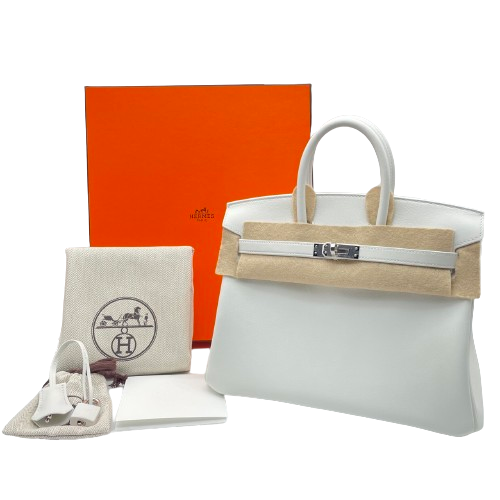 エルメス バーキン 25 ニューホワイト スイフト シルバー金具 W刻印