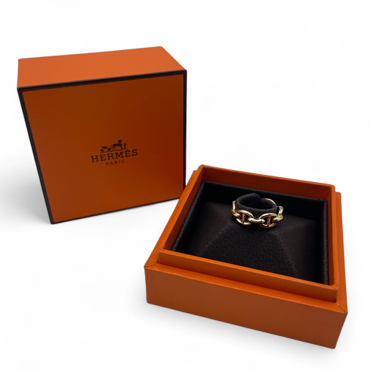 美品　エルメス　HERMES シェーヌダンクル　アンシェネリング　49 HERMES エルメス リング シェーヌダンクル アンシェネ PM 49号
