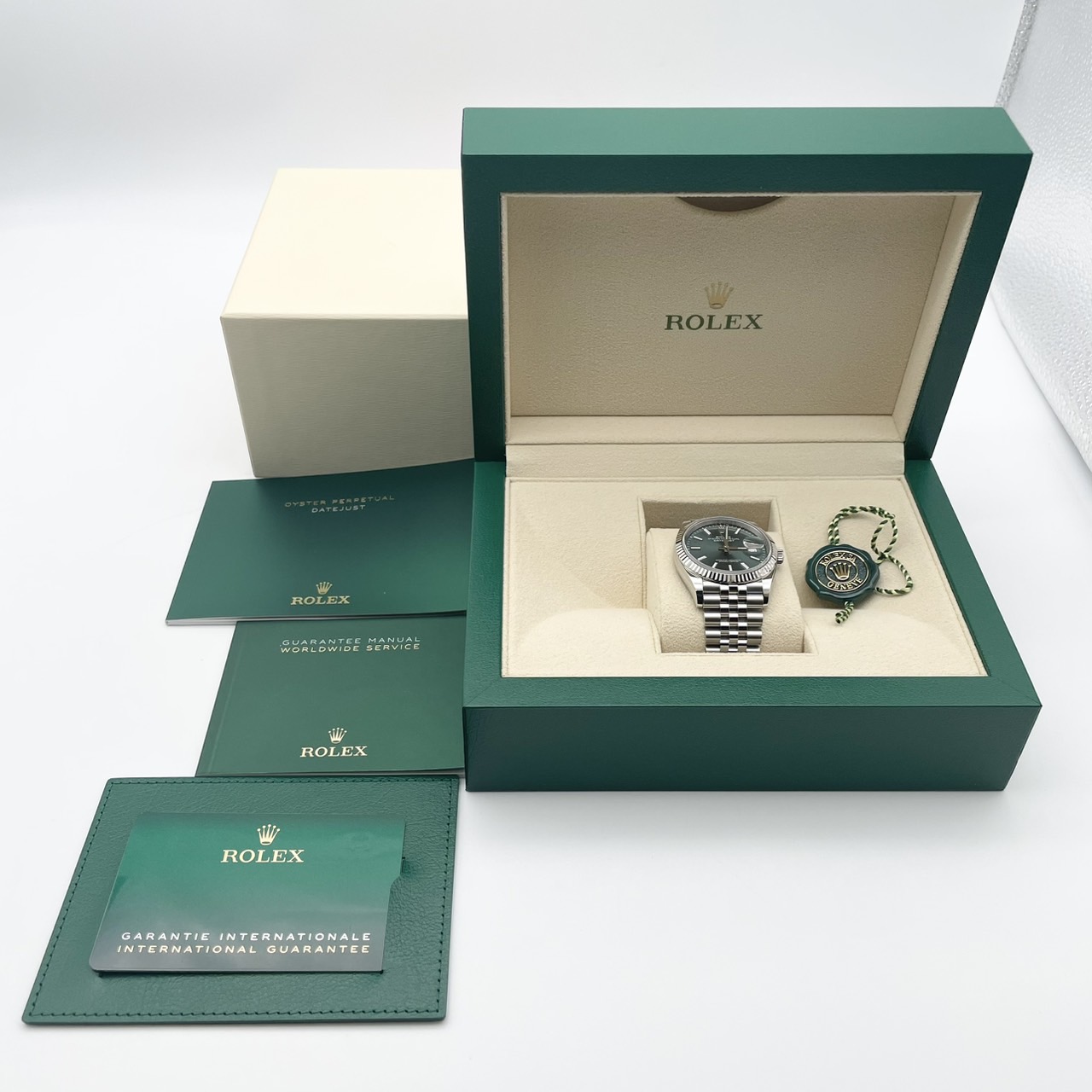 ロレックス デイトジャスト 126234 ミントグリーン ジュビリーブレス 36mm