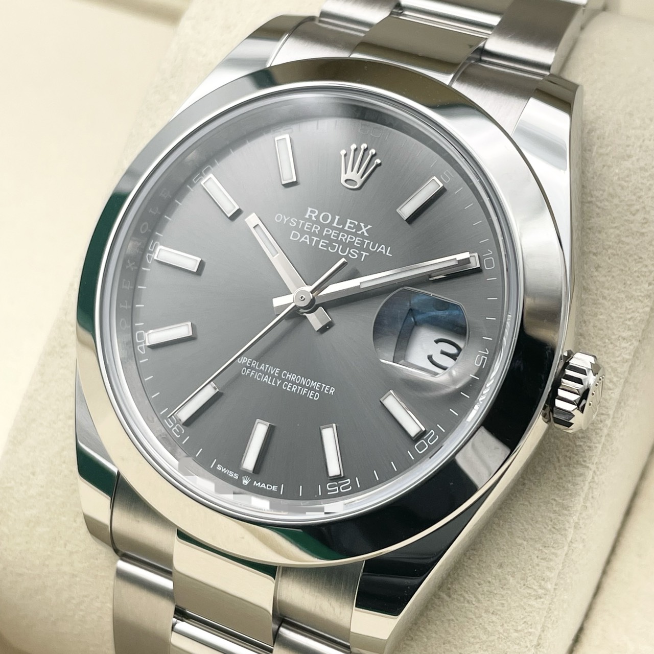 ロレックス デイトジャスト 126300 オイスターブレスレット スレート 41mm