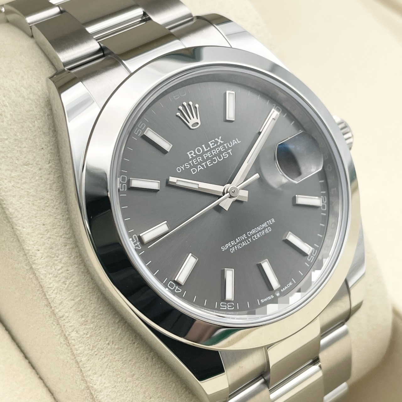 ロレックス デイトジャスト 126300 オイスターブレスレット スレート 41mm