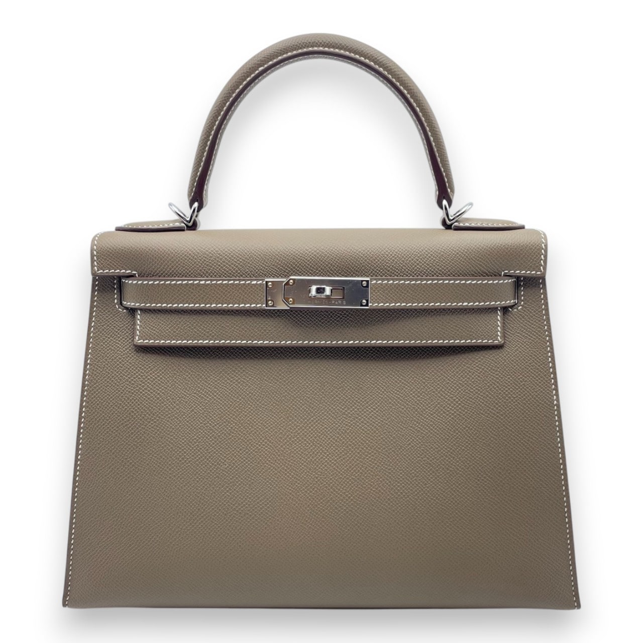 エルメス ケリー 28 エトゥープ エプソン シルバー金具 K刻印