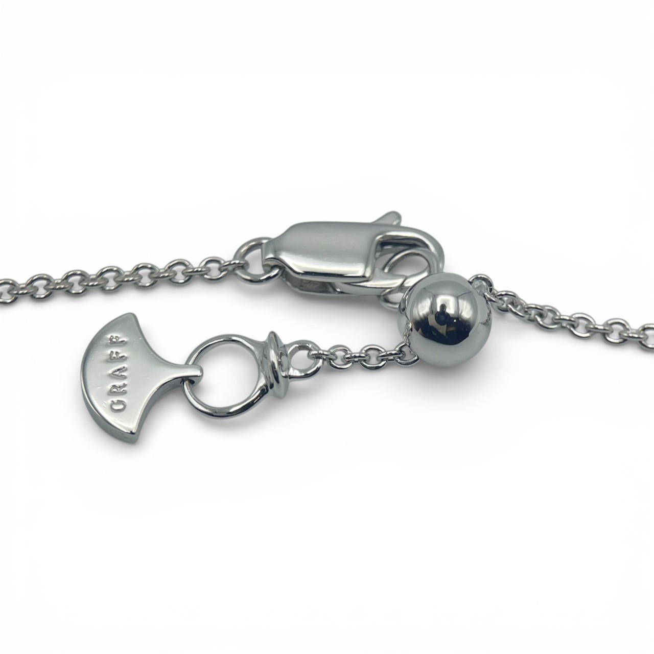 グラフ バタフライ シルエット ダイヤモンド ミニ ペンダント RGP695 ホワイトゴールド 46cm