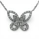 グラフ バタフライ シルエット ダイヤモンド ミニ ペンダント RGP695 ホワイトゴールド 46cm