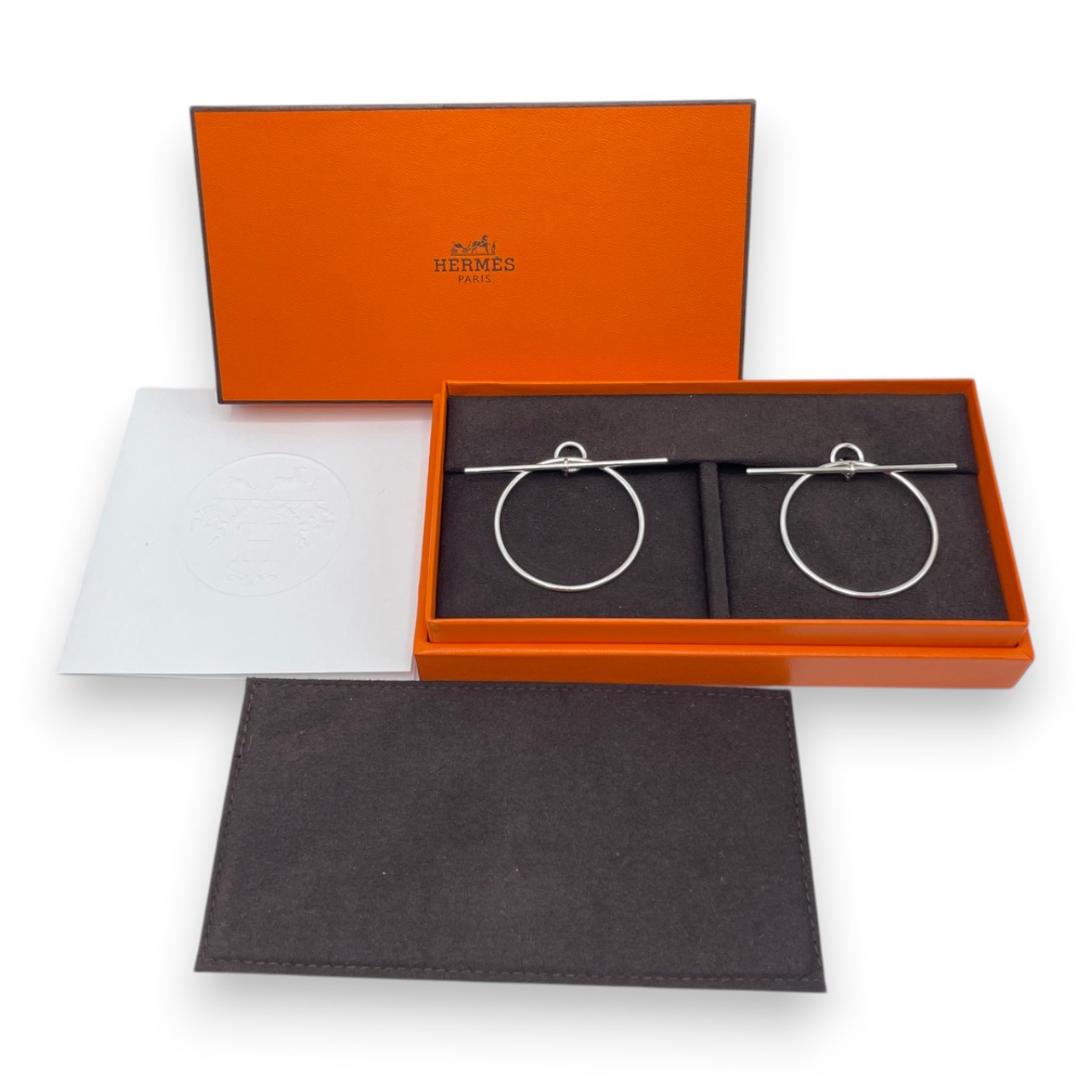 エルメス ループピアス MM シルバー925 - ブランド品専門店LUXARIA