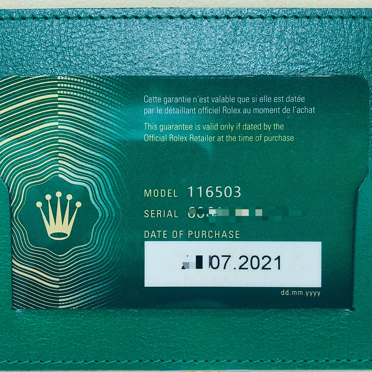 ロレックス デイトナ 116503G 8Pダイヤ　ブラックシェル