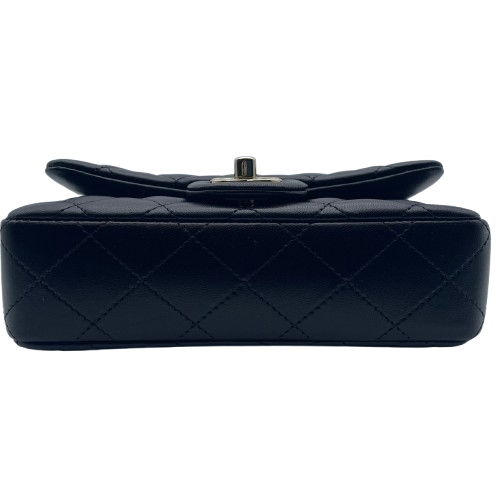 シャネル ミニフラップ W18 ブラック ラムスキン ゴールド金具