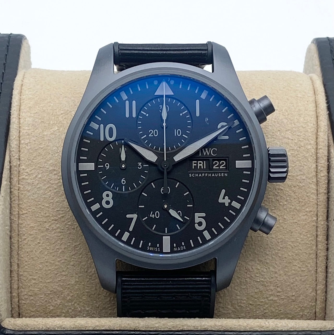 【未使用】IWCパイロットウォッチクロノグラフ 41㎜用純正ラバーベルトブラック 中古)IWC インターナショナルウォッチカンパニー パイロット