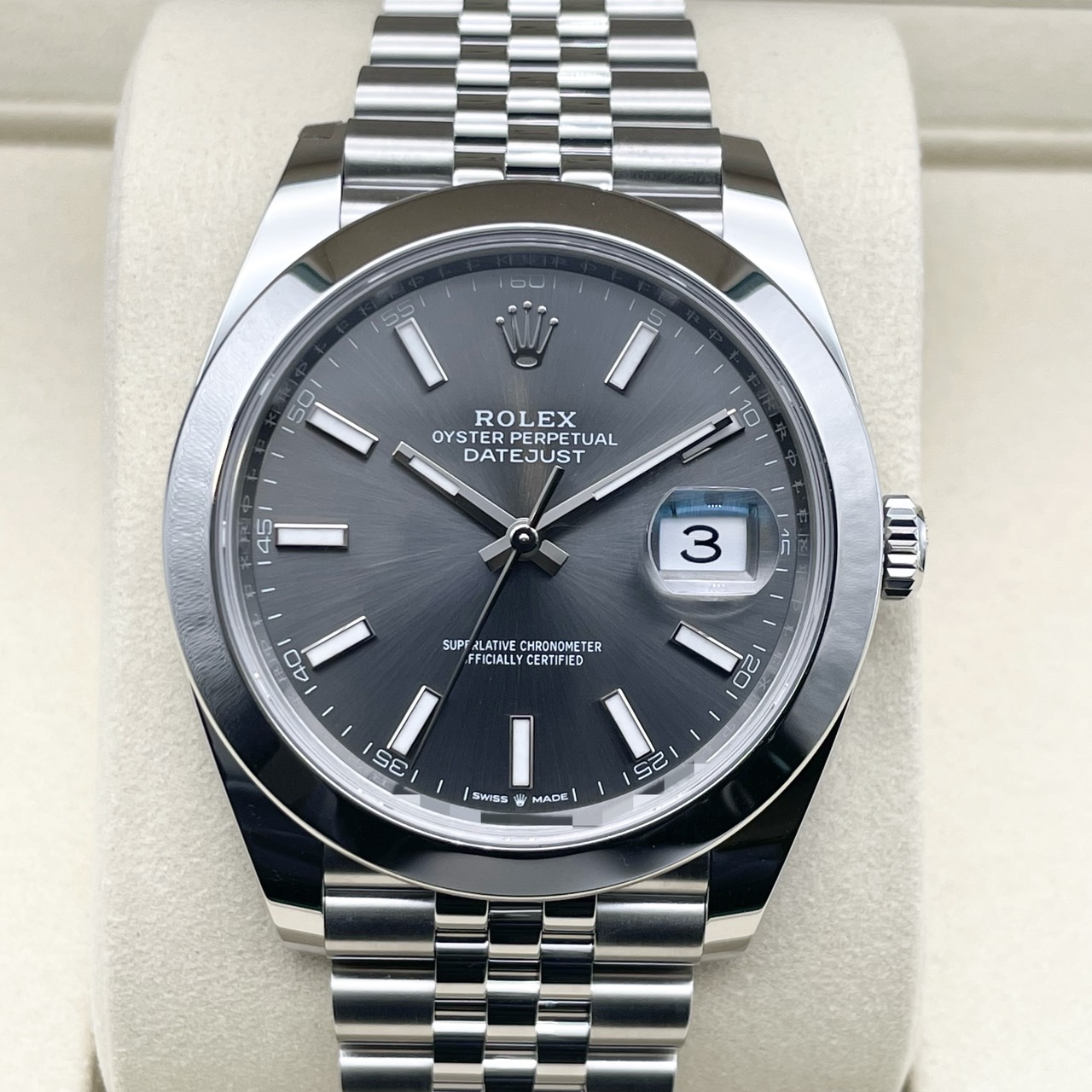 【25年11月ギャラ！】 ロレックス デイトジャスト 126300 スレート ジュビリーブレスレット 41mm