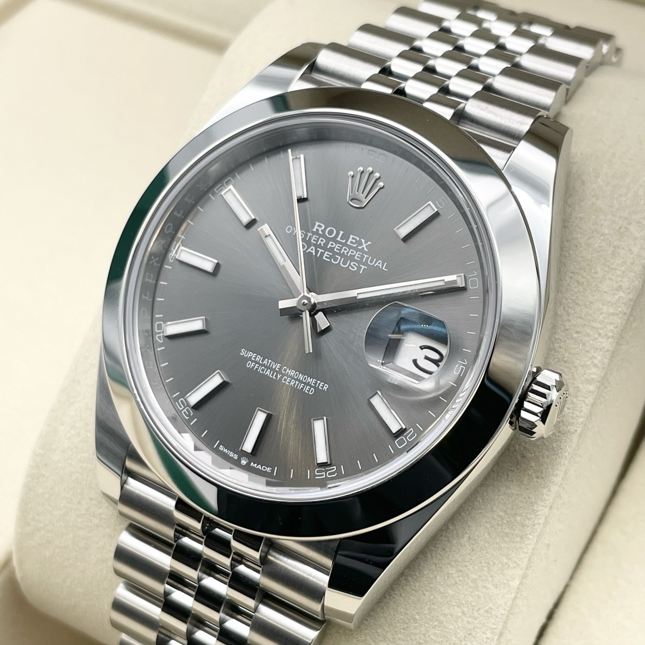 【25年11月ギャラ！】 ロレックス デイトジャスト 126300 スレート ジュビリーブレスレット 41mm