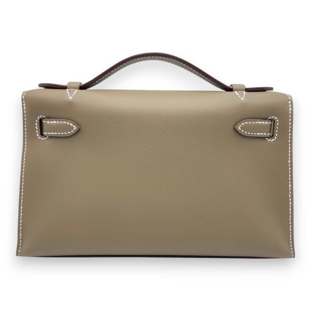 エルメス ポシェットケリー 22 エトゥープ スイフト ゴールド金具 K