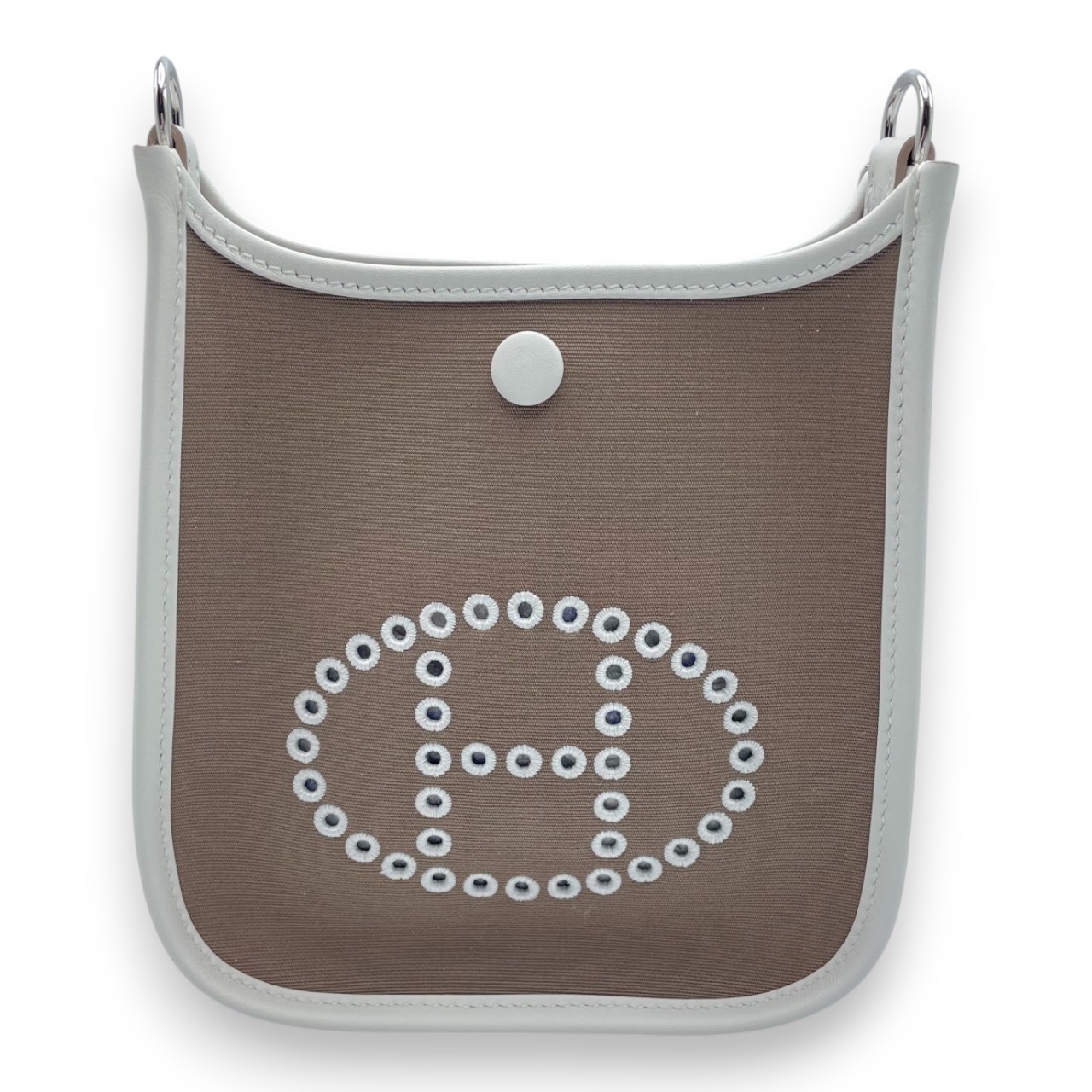 エルメス ネオエヴリン TPM エトゥープ/デューン/グリペール トワルオフィシエ/スイフト シルバー金具 K刻印