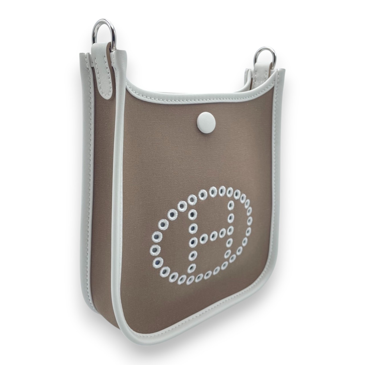 エルメス ネオエヴリン TPM エトゥープ/デューン/グリペール トワルオフィシエ/スイフト シルバー金具 K刻印