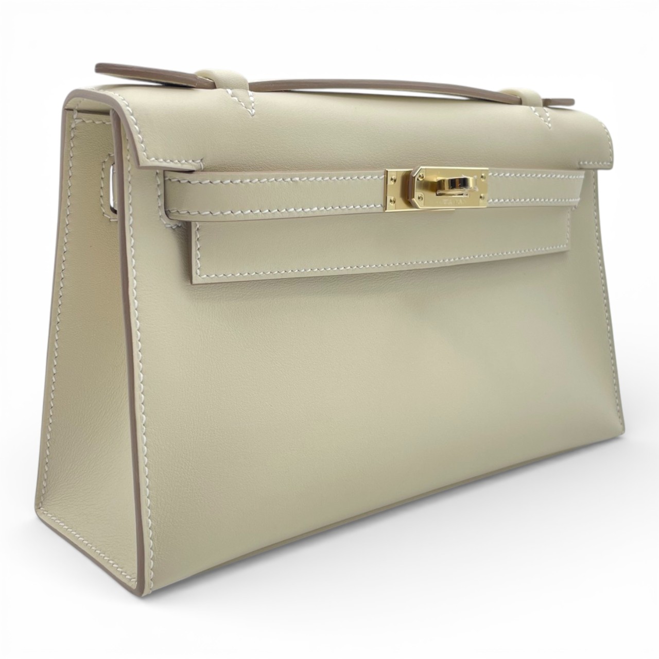 エルメス ポシェットケリー 22 クレ スイフト シャンパンゴールド金具